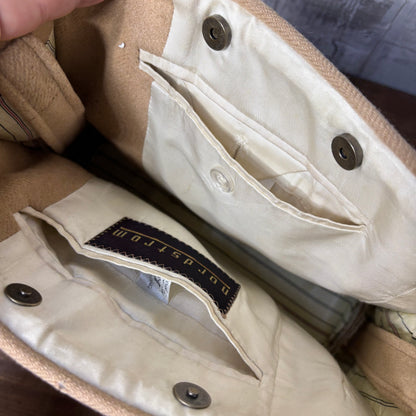 Vintage Tan Camel Hair Crossbody Bag