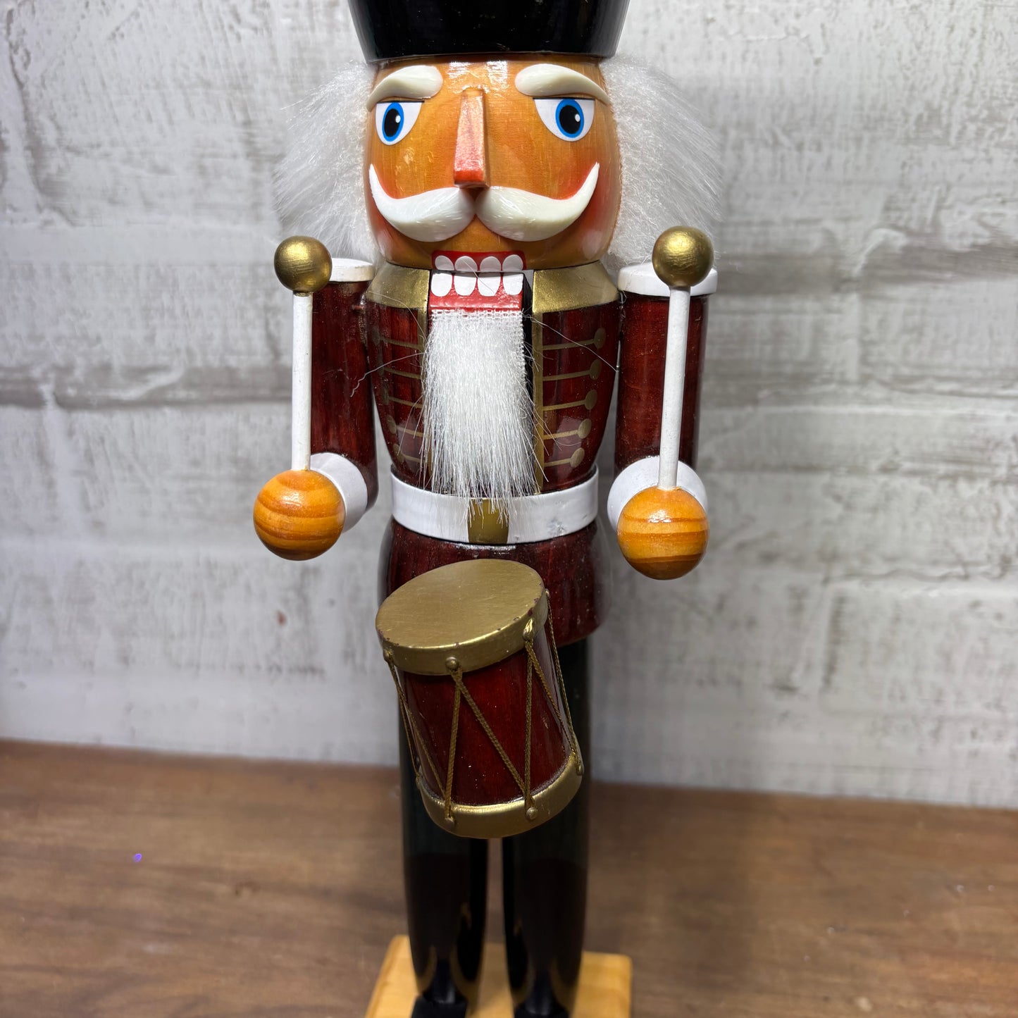 Vintage Traditions Wooden Toy Soldier Drummer Nutcracker