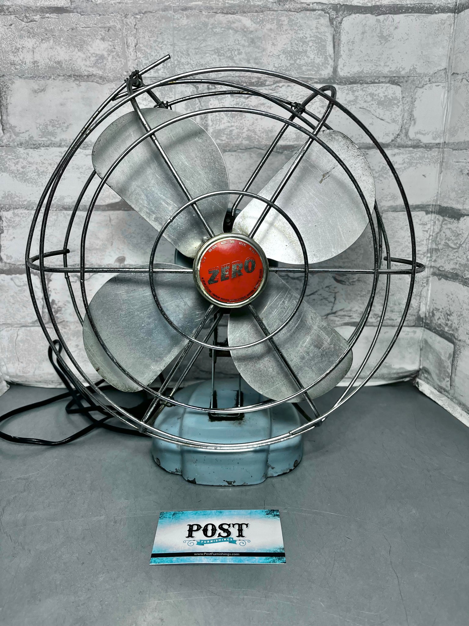 Vintage ZERO Electric Metal Fan McGrew Edison