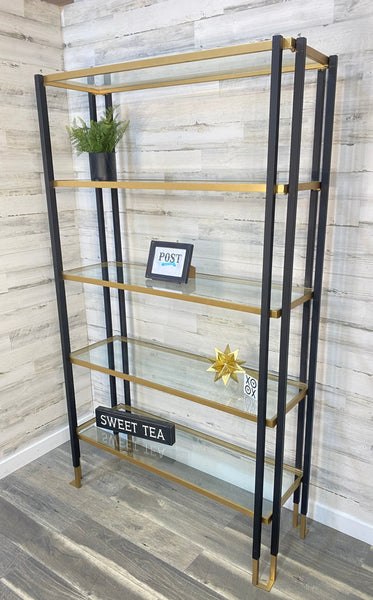 Pottery Barn Keller Glass Etagere Bookcase