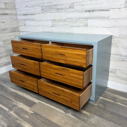 Refinished Oak & Blue Dresser
