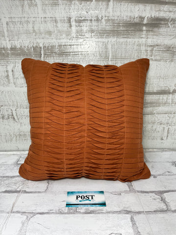 Textured Ruffle Burnt Orange Pillow