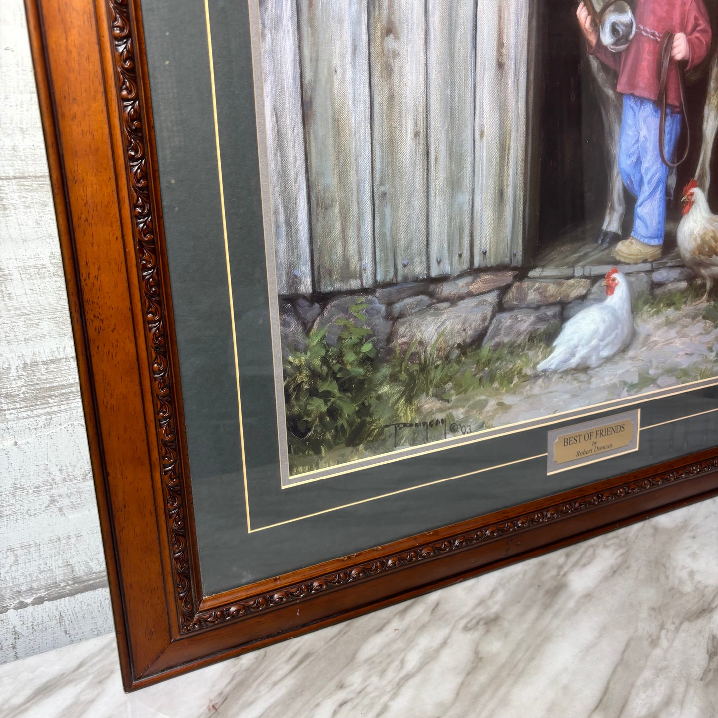 Framed Art Print Titled "Best of Friends" By Robert Duncan