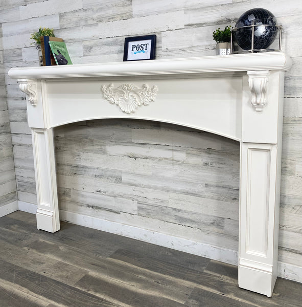 White Fireplace Mantel