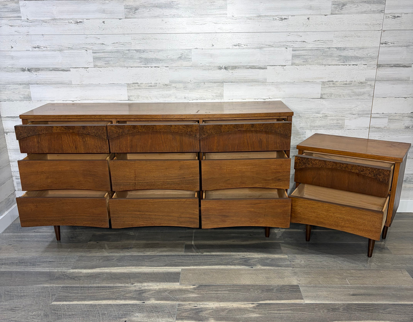Mid Century Dresser & Nightstand Set