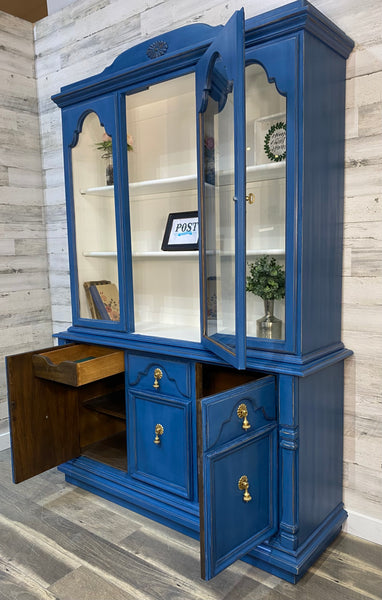 Navy Blue China Hutch