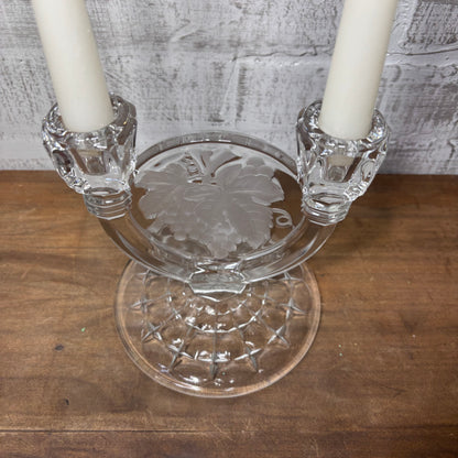 Indiana Glass Constellation Grape Candlestick Holder