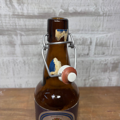Vintage Kulmbacher Schweizerhof-Brau Amber Glass Bottle