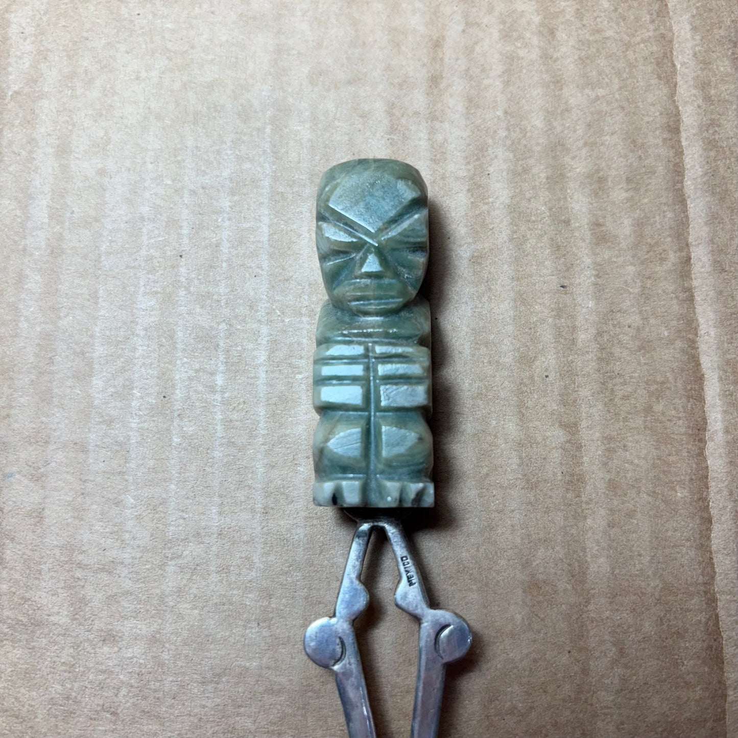 Vintage Onyx Carved Jade Letter Opener