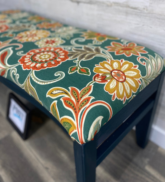 Floral Cushioned Bench