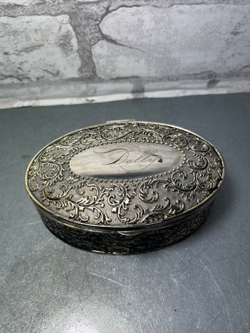 Silver Plated Oval Jewelry Box “Dolly”