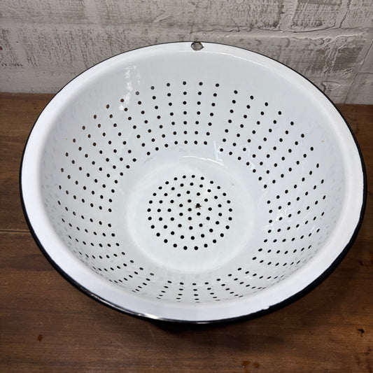 Vintage Enameled Colander/ Strainer