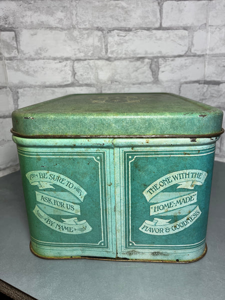 Vintage Large Wheat Heart Brand Bread Tin Box