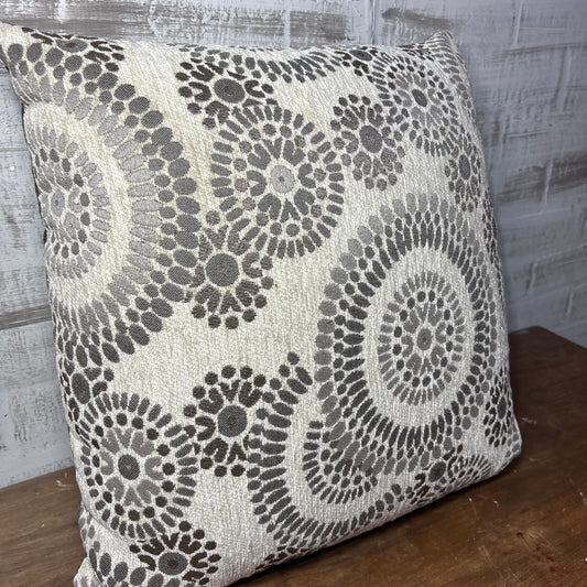 Pinwheel Design Two Tone Gray Pillow