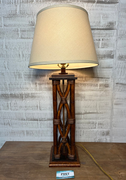 Vintage Bamboo Table Lamp