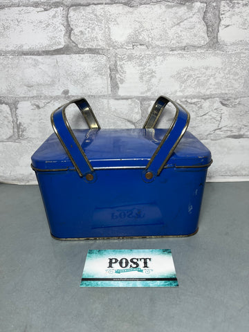 Vintage Metal Blue Lunch Box