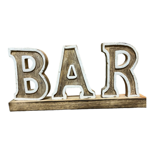 “Bar” Wooden Sign