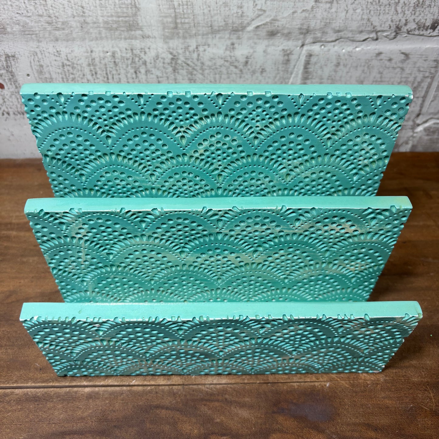 Teal Desk Organizer