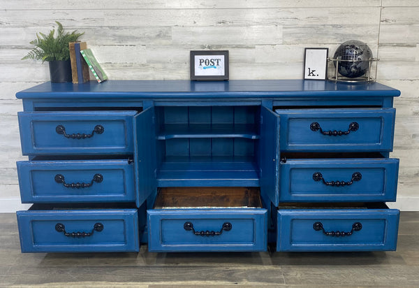 Large Navy Blue Dresser