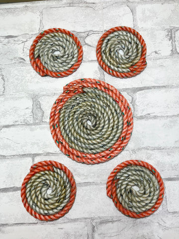 Western Coiled Rope Coaster Set