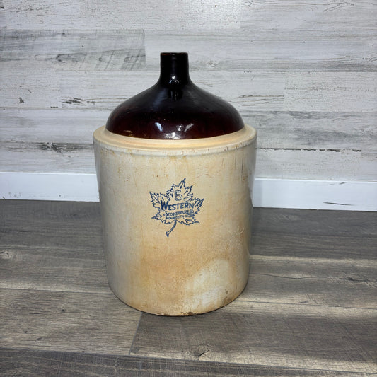 Vintage Western Stoneware Company Crock Two-Tone Jug
