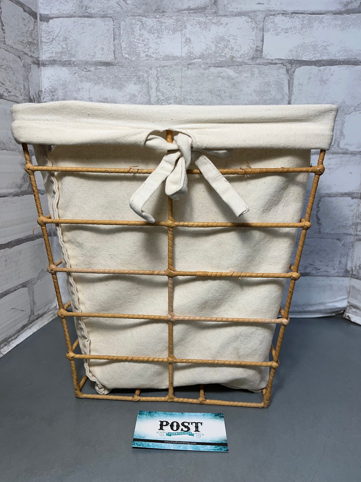 Linen Lined Waste Basket