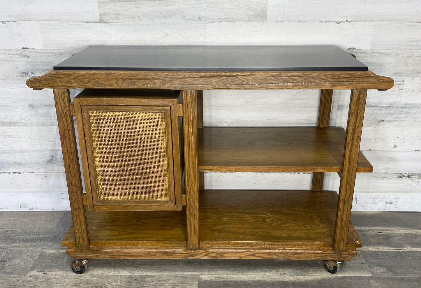 Vintage Brandt Ranch Oak Bar Cart Server