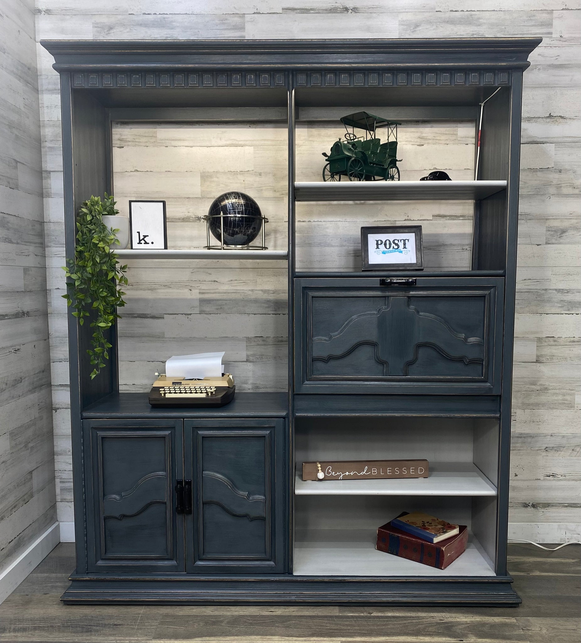 Dark Gray Cabinet/ Bookshelf