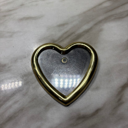 Vintage Solid Brass Heart Shaped Picture Frame