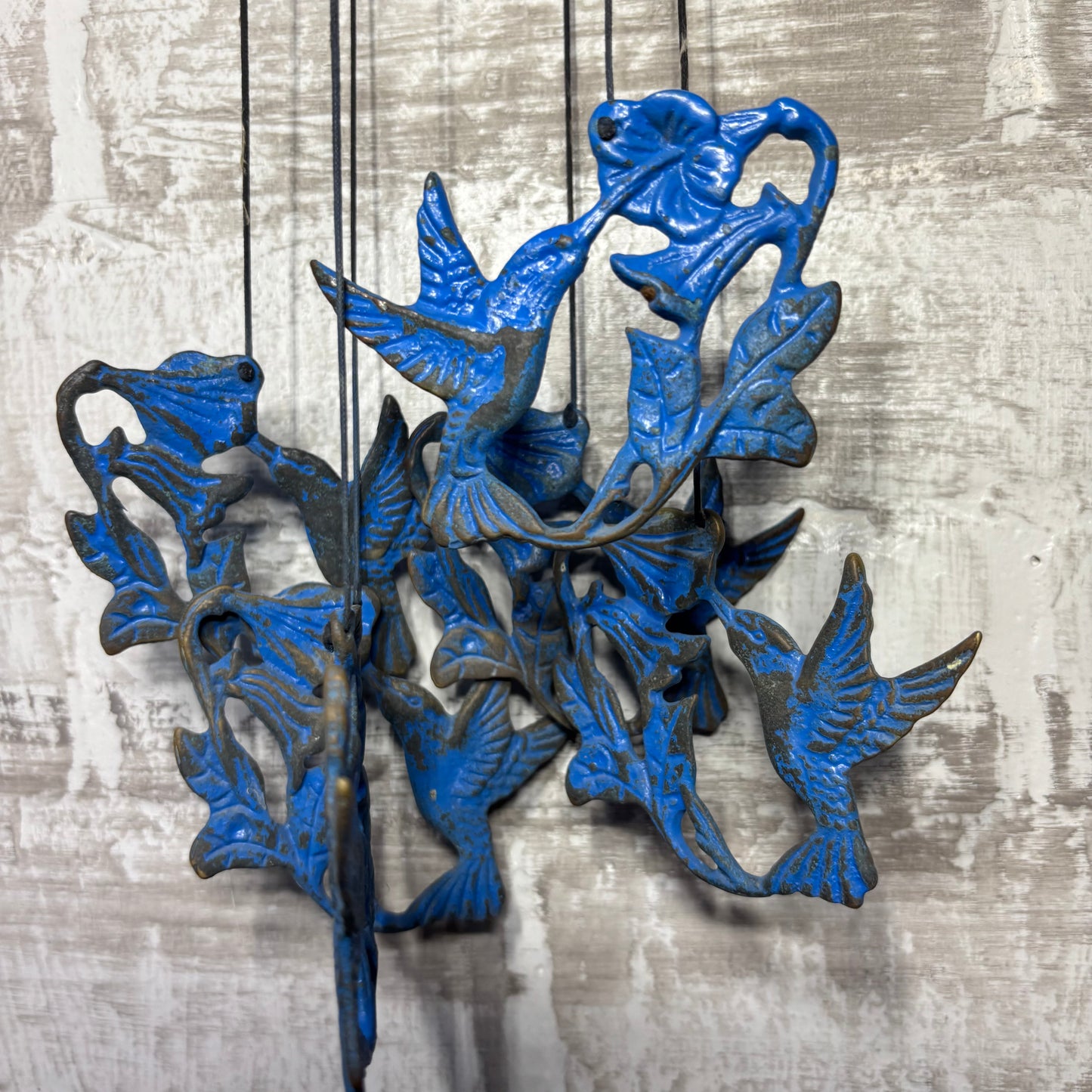 Vintage Blue Hummingbird Wind Chime