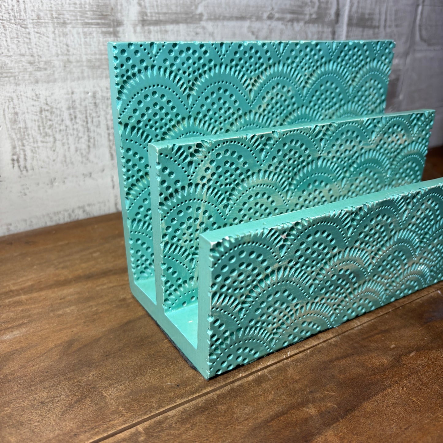 Teal Desk Organizer