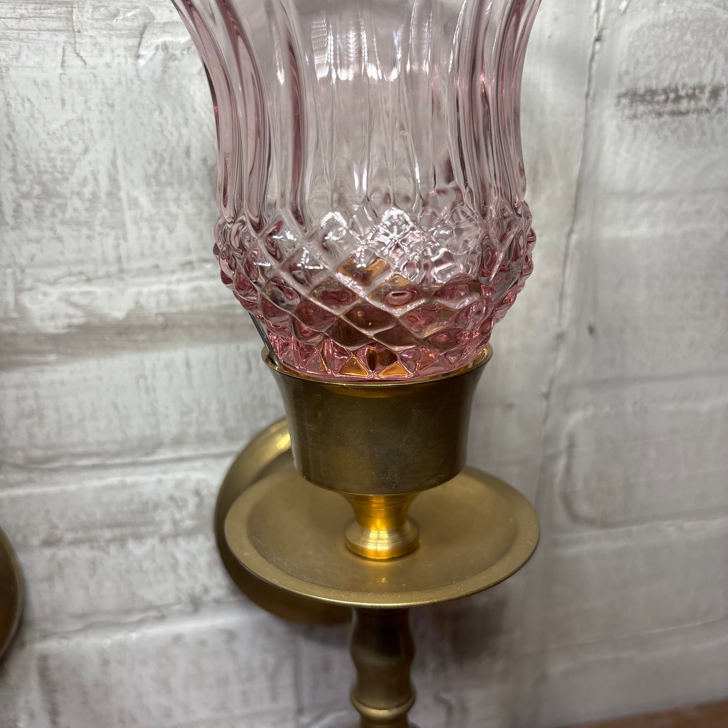 Blush & Brass Wall Sconce Set Of Two