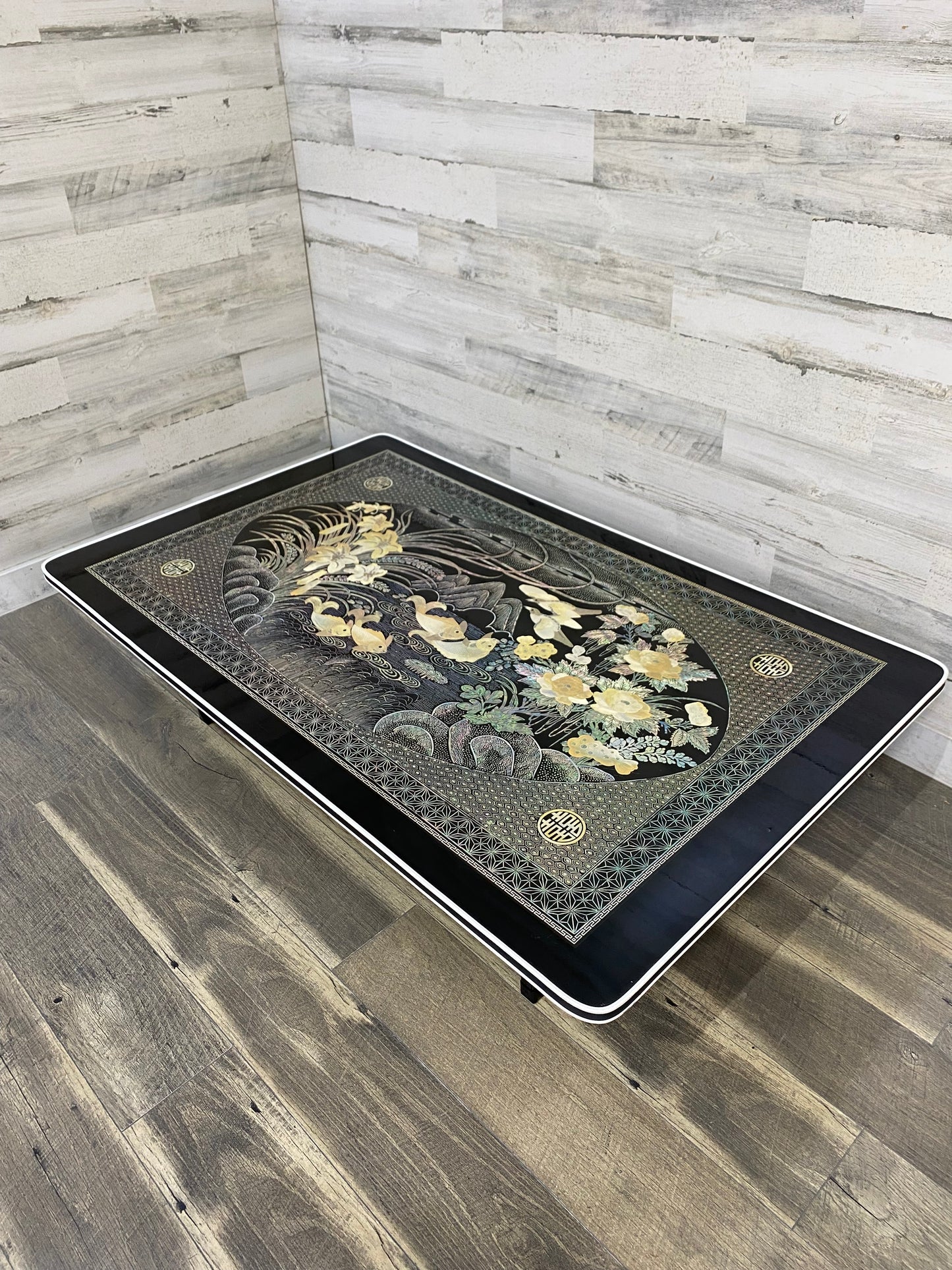 Vintage Folding Korean Tea Table- Black