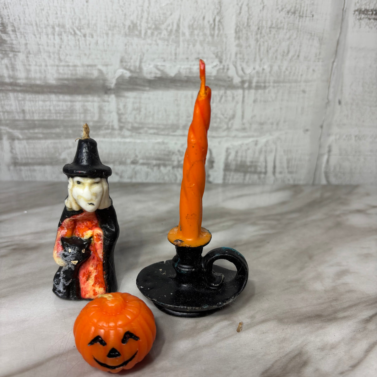 Vintage Lot Of Halloween Wax Candles