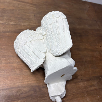 Indoor Outdoor Angel Holding A Bird Statue