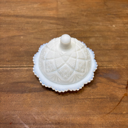 Vintage Westmoreland Milk Glass Butter Dish Thumbelina