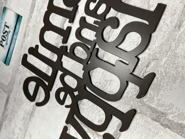 “Smile And Be Happy” Metal Wall Decor