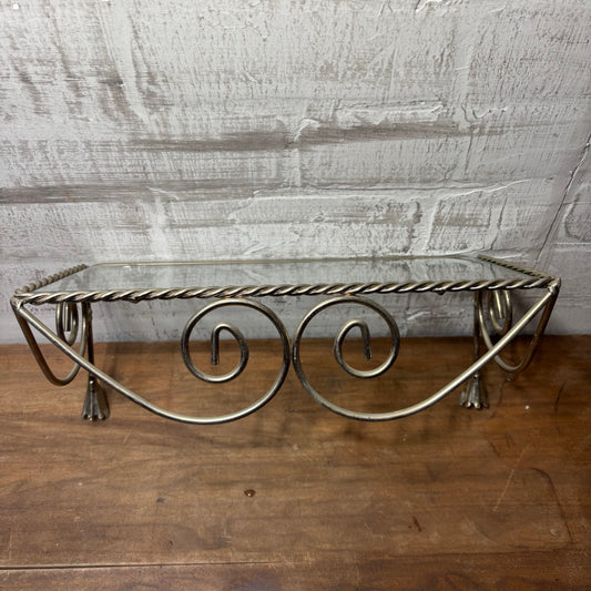 Mid Century Glass/ Metal Shelf