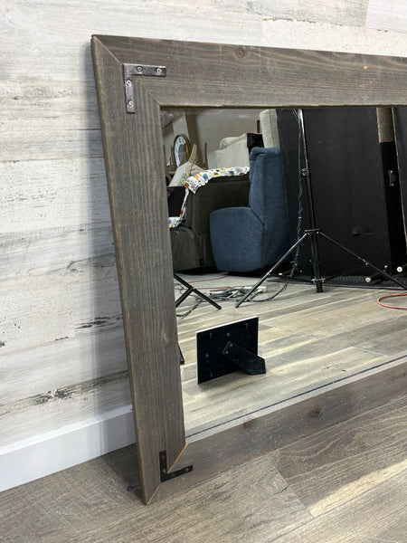 Rustic Farmhouse Gray Mirror