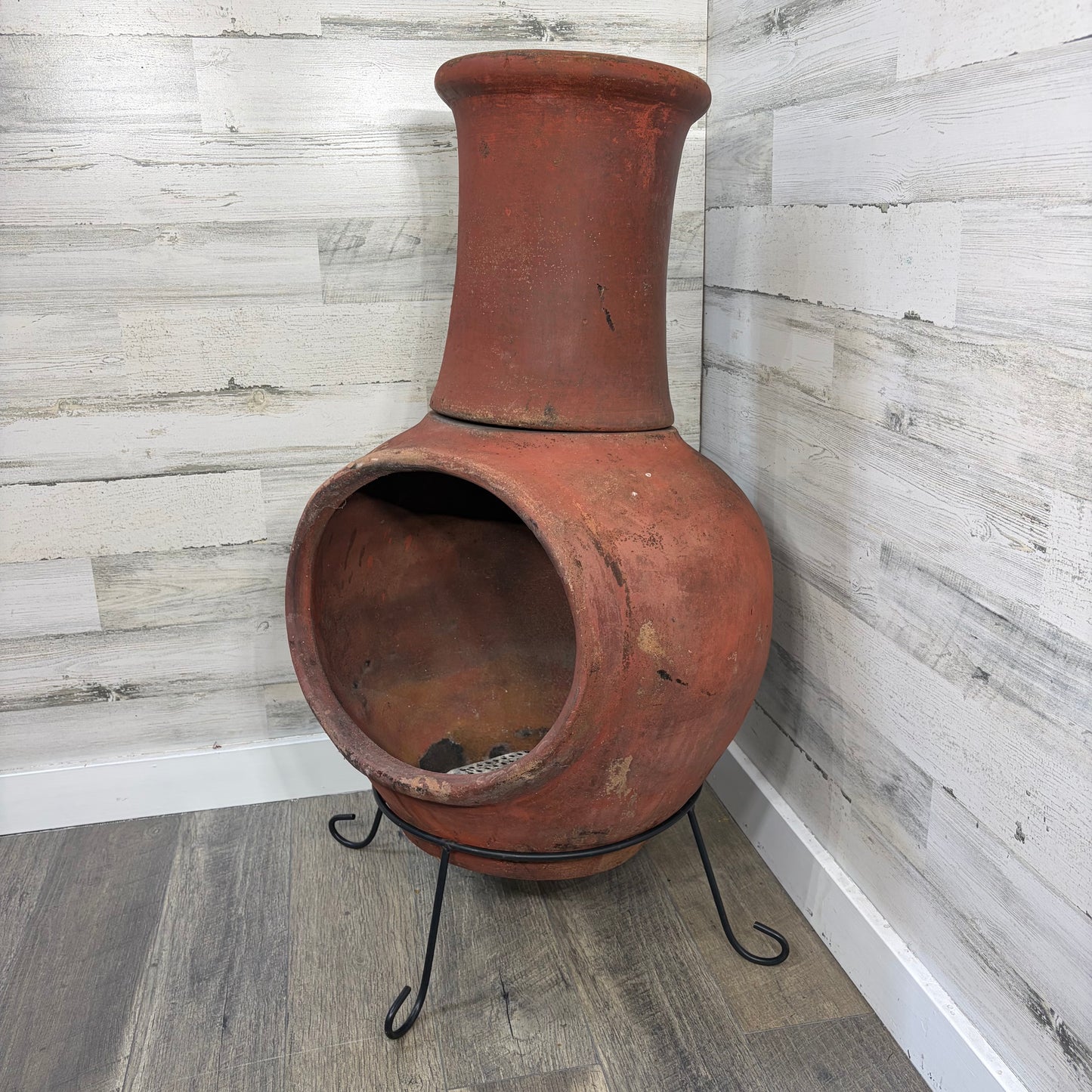 XL Clay Chiminea Fire Pit