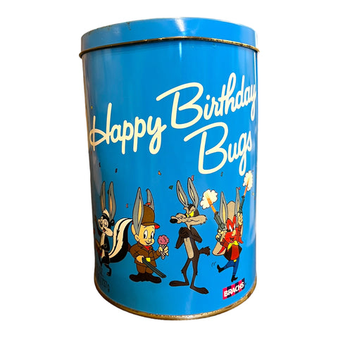 Vintage Happy Birthday Bugs Bunny Brachs Candy 1989 Tin