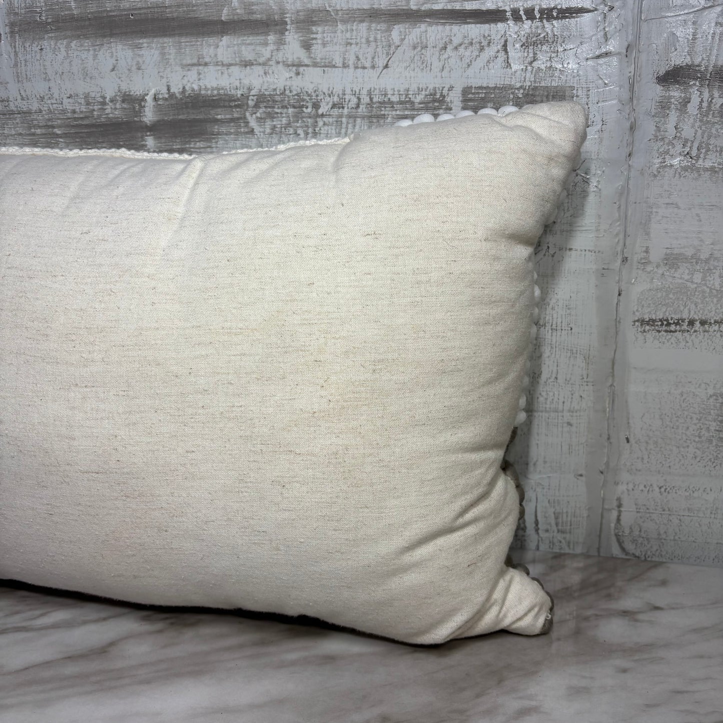 Wool Dot Geometric Pattern Textured Throw Pillow