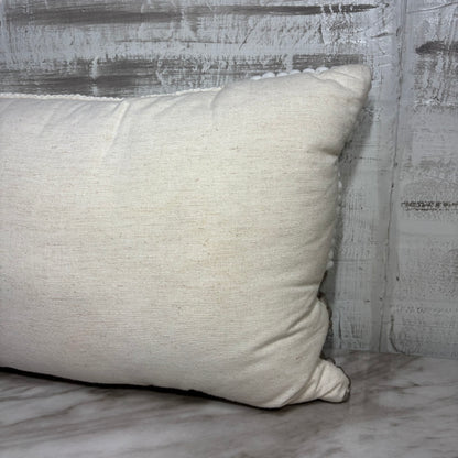 Wool Dot Geometric Pattern Textured Throw Pillow