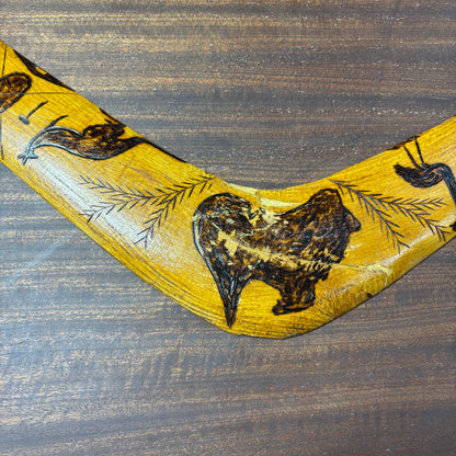 Antique Hand-Carved Boomerang