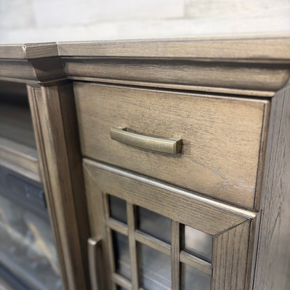 Electric Fireplace Tv Stand Rustic Gray