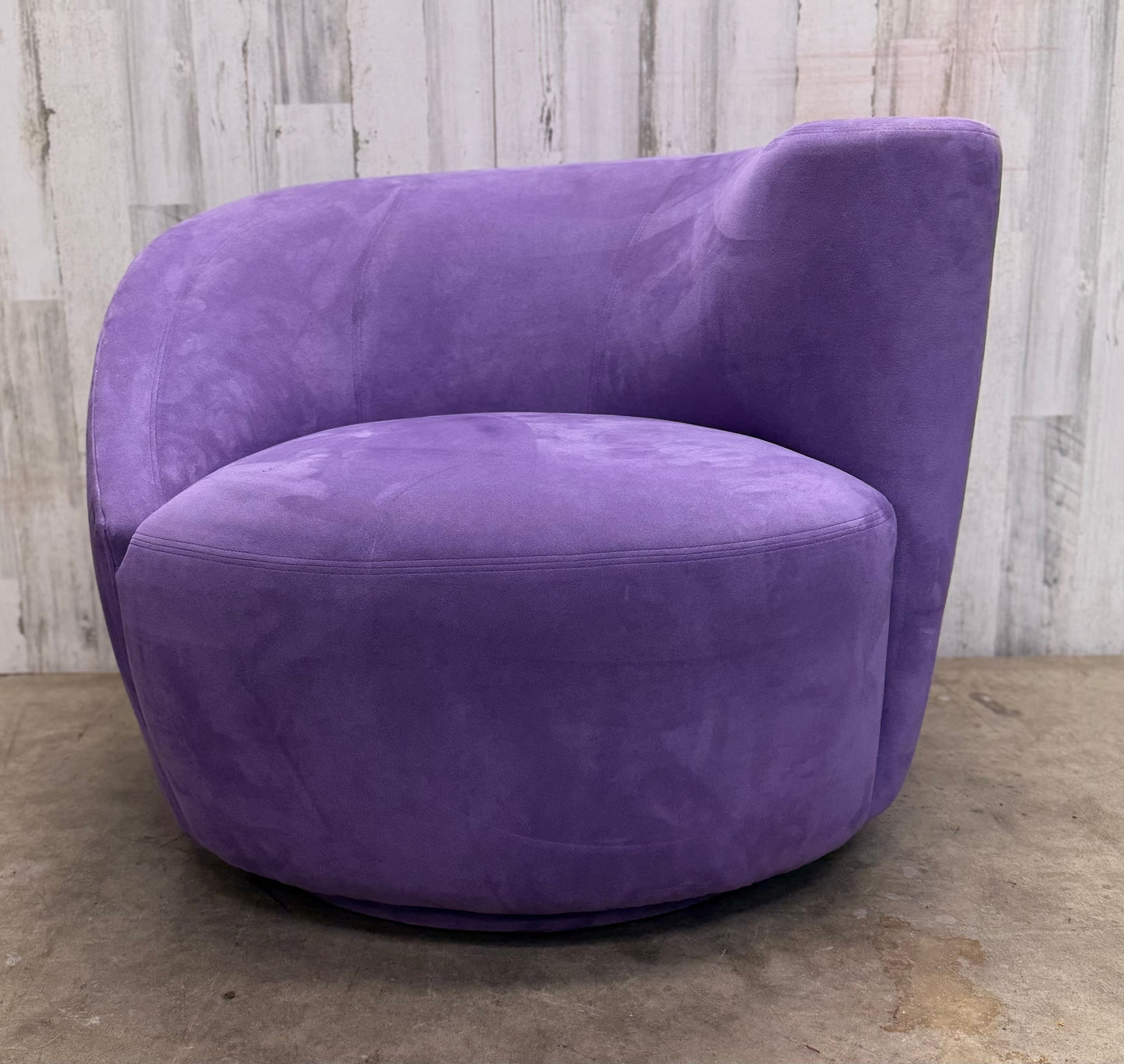 Vintage Lounge Vladimir Kagan's Nautilus Design Chair - Purple