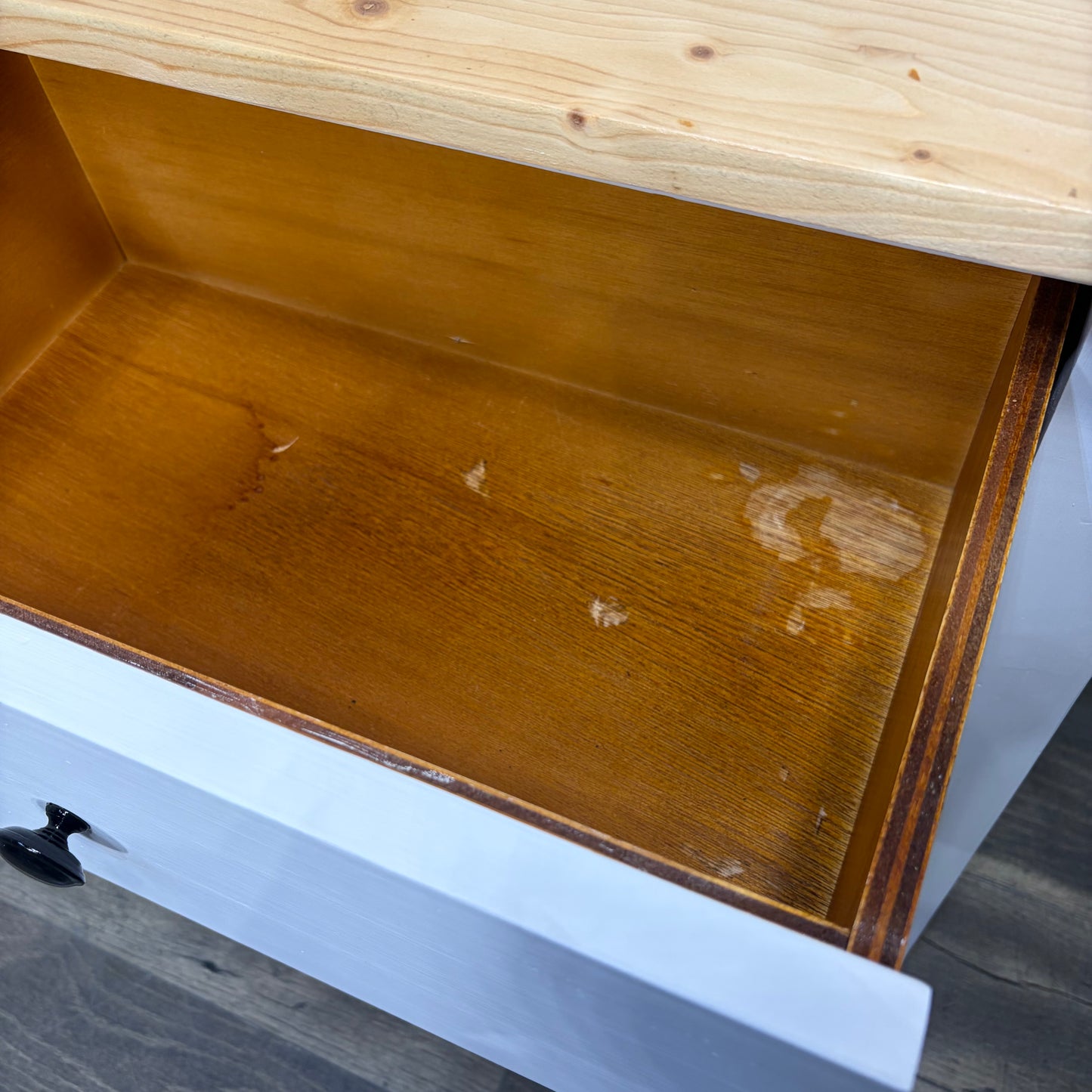 White Refinished Nightstand