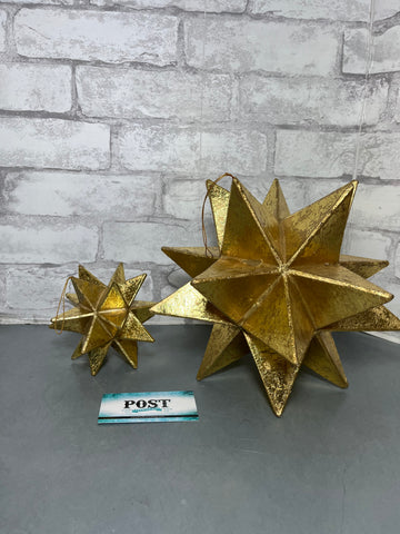 Gold Moravian 3D Star Decoration Set