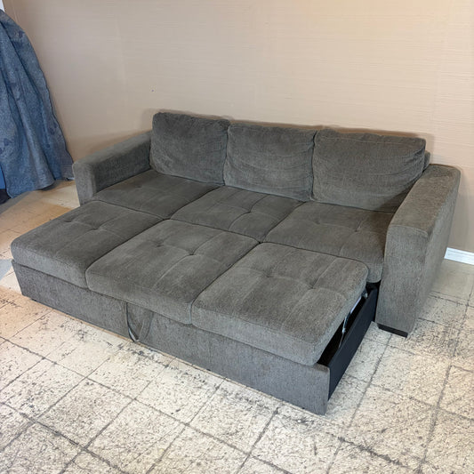 Gray Modern Pullout Bed Couch