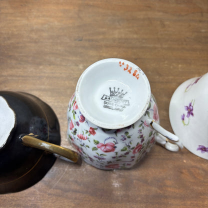 Vintage Porcelain Teacup Set Of 4 #5